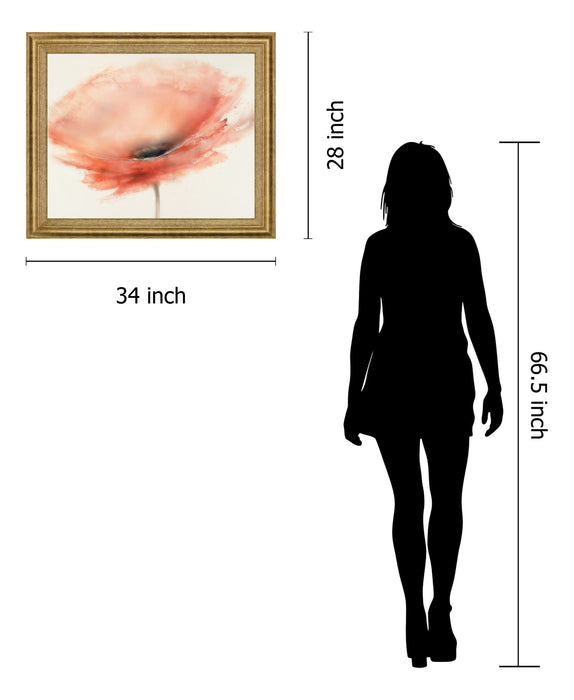 Coral Mist - 28" x 34" Framed Wall Art - Pink