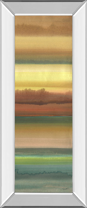 Ambient Sky Il By John Butler - Mirror Framed Print Wall Art - Light Brown