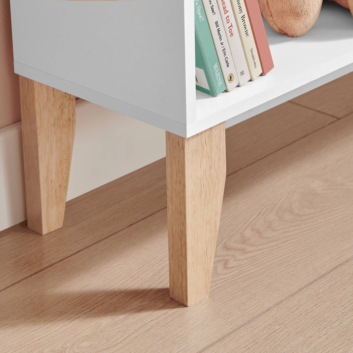 Steiner White Dollhouse Kids Bookshelf with Beech Legs