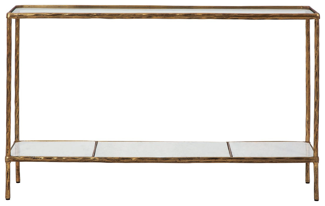 Ryandale - Console Sofa Table - Antique Brass Finish