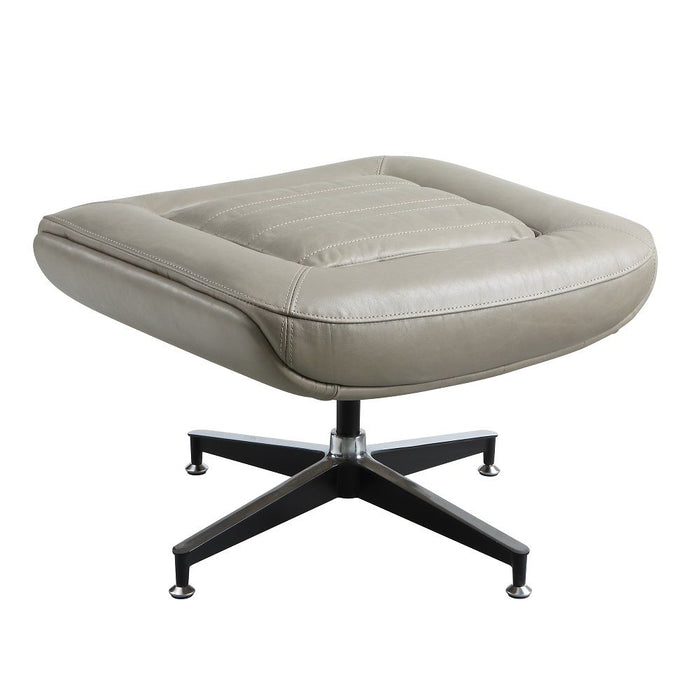 Piran - Ottoman - Twilight Top Grain Leather