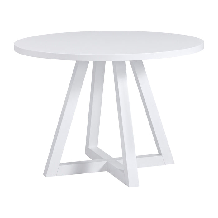 Whitmore - 48" Round Dining Table With Solid Wood - Crisp White