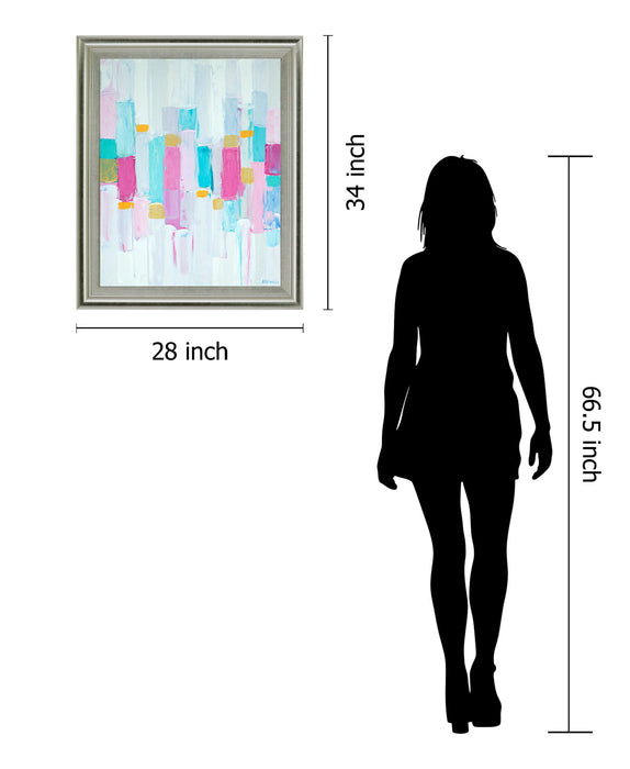 Pastel Block Chorus - 28" x 34" Framed Wall Art