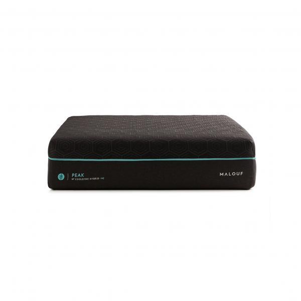 Peak - California King CoolSync Hybrid Mattress + HyperChill Cover - Black