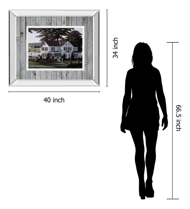The Counrty Inn By Saunders B. Mirrored Frame - Dark Gray