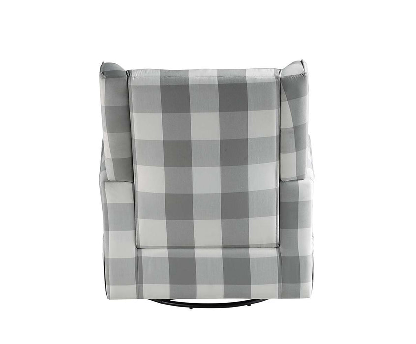 Patli - Swivel Chair With Glider - Gray Fabric
