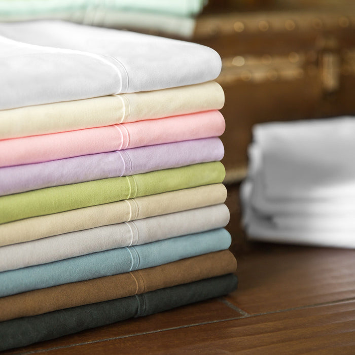 Brushed Microfiber - Bed Sheet - Cot - White