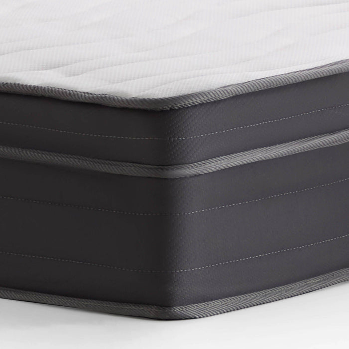 Bonnell - 12" Twin Long Hybrid Spring Gel Memory Foam Mattress - Gray