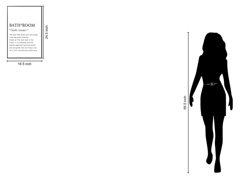 "Quirky Definitions" Canvas In Frame - White