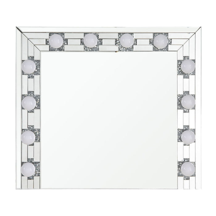 Noralie - Accent Mirror - Faux Diamonds & Mirrored