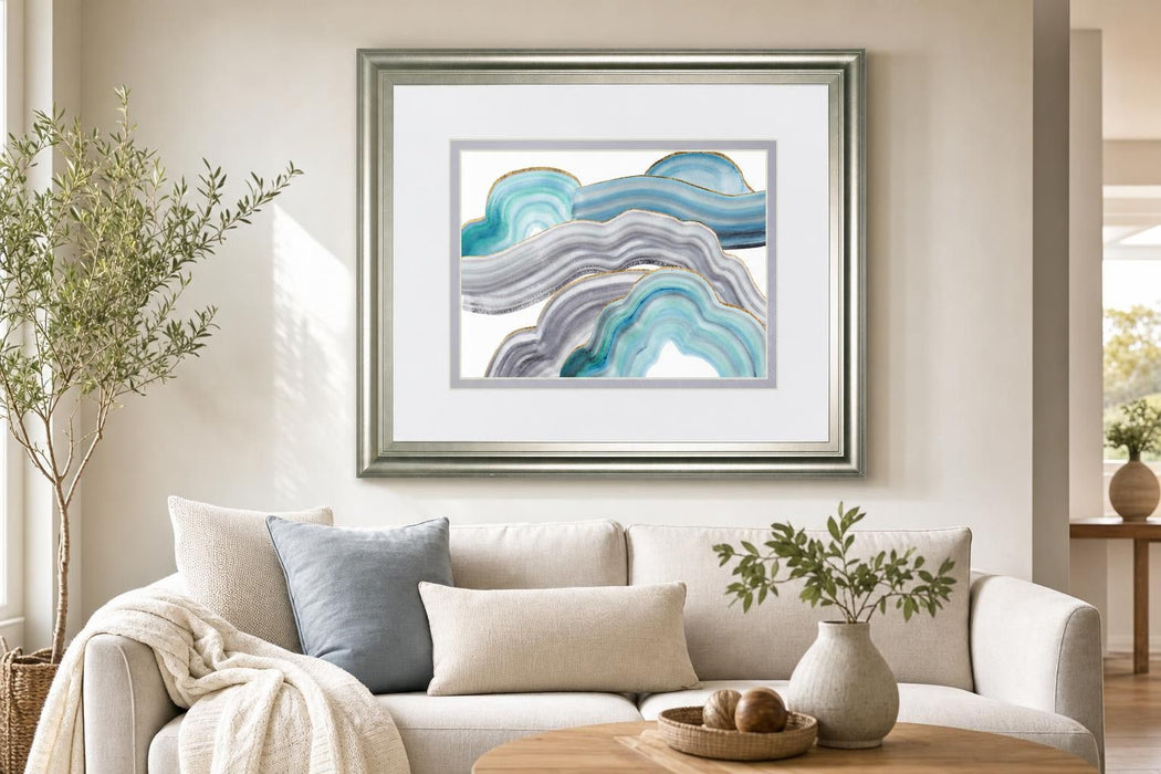 34x40 Cloudy Day II By Melissa Wang - Light Blue