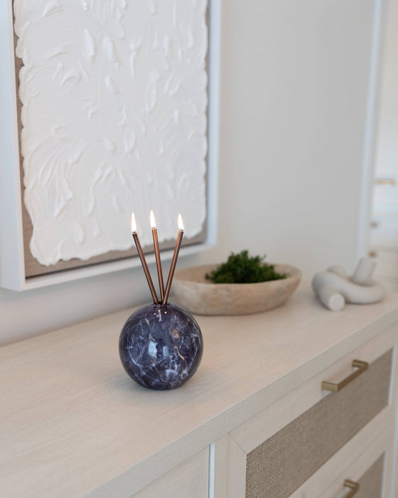 Neva Vase, Charcoal Marble Candle Holder [x6 Vases]