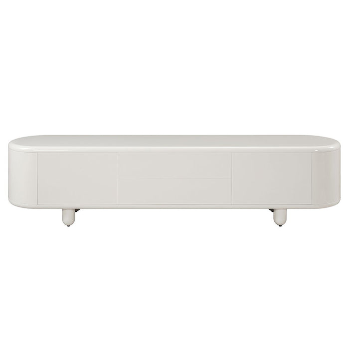 Keely - TV Stand - White High Gloss