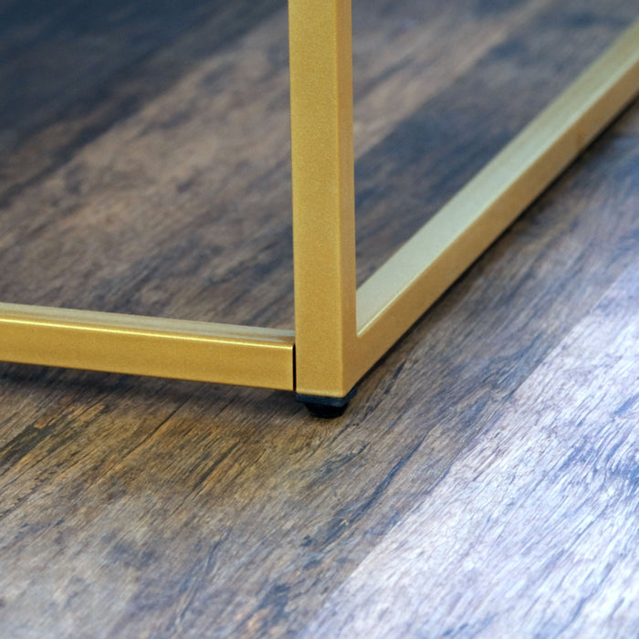 Driscoll - Coffee Table - White / Gold