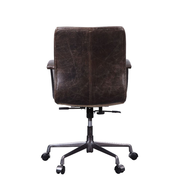 Zooey - Office Chair - Distress Chocolate Top Grain Leather