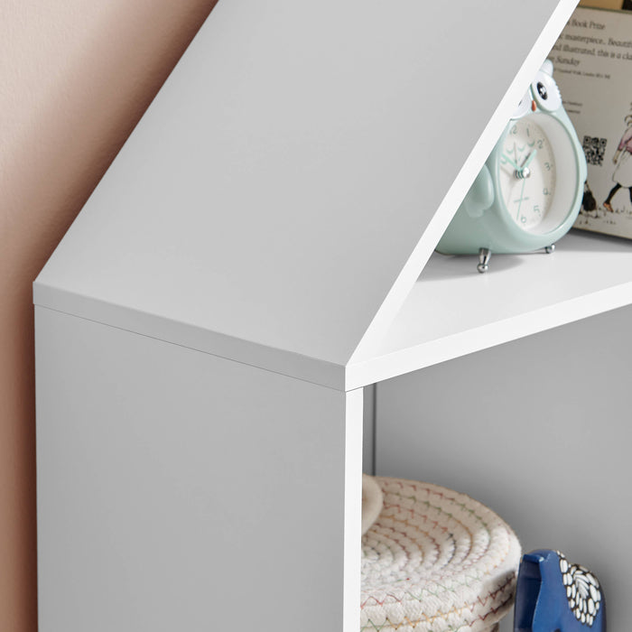 Steiner White Dollhouse Kids Bookshelf with Beech Legs