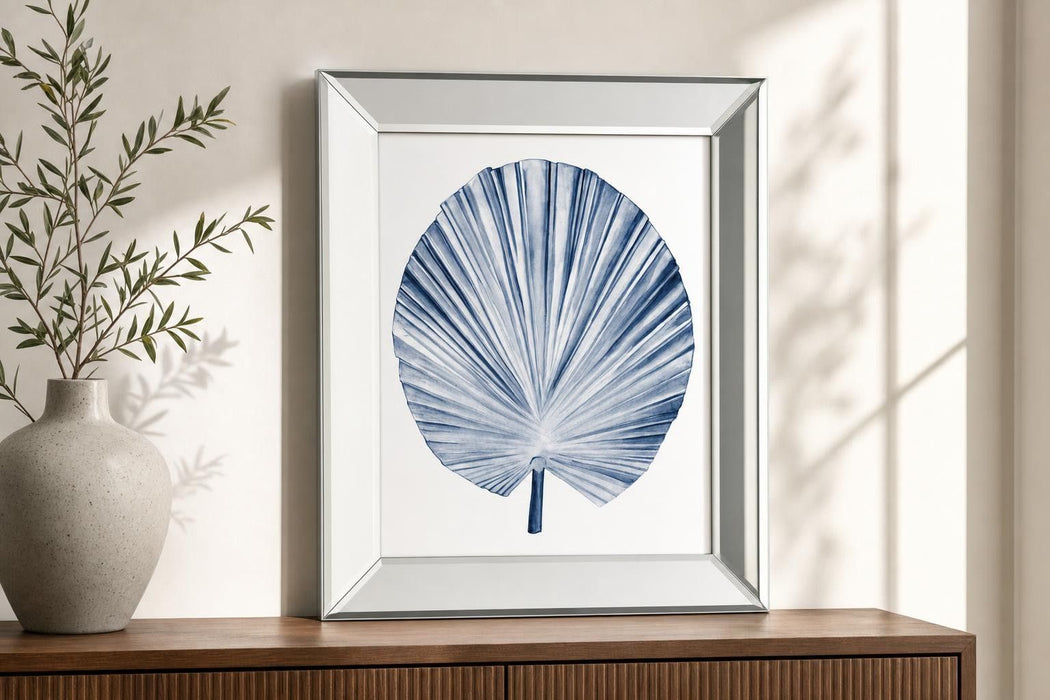 Indigo Tropical Leaves IV By Megan Meagher - Blue