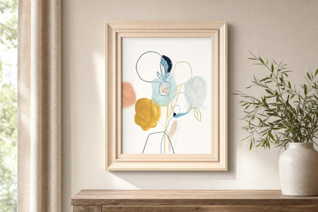 22x26 Contour Garden IV By June Erica Vess - White