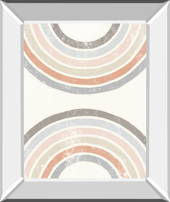 Over The Rainbow I By Moira Hershey - Mirror Framed Print Wall Art - Beige