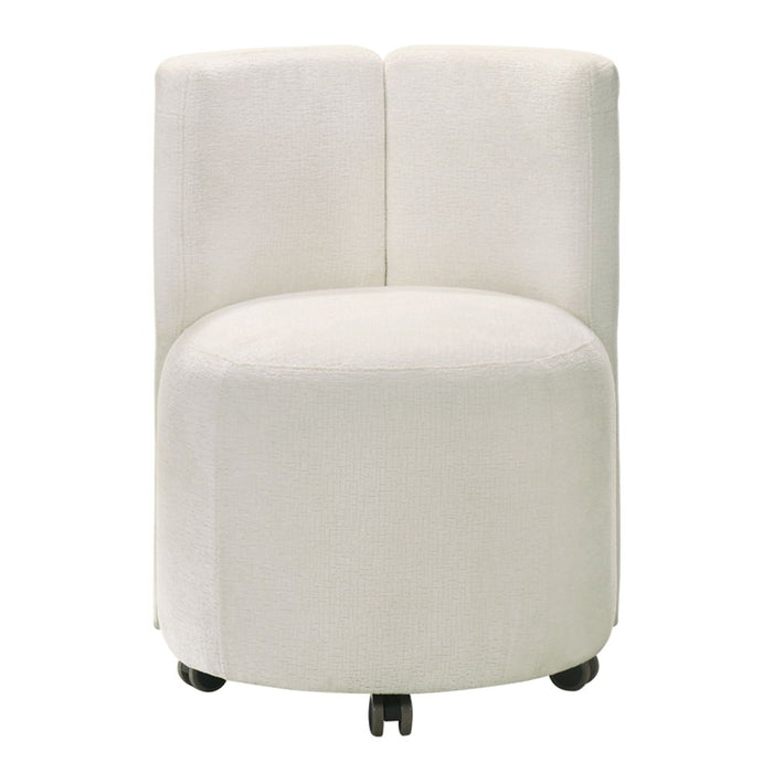 Blayde - Side Chair With Swivel Set of 2) - White Chenille Fabric