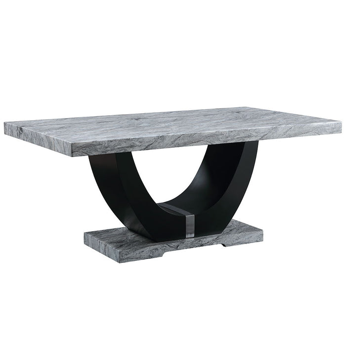 Caralin - Dining Table - Engineered Stone & Black