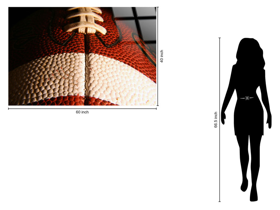 Gridiron Detail Tempered Glass - Red / White