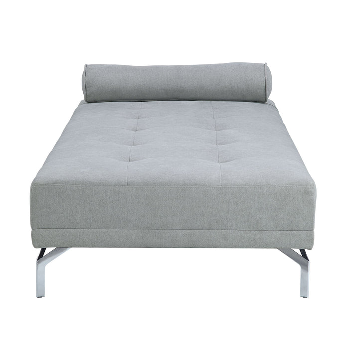 Quenti - Sofa Bed With Pillow - Gray Melange Velvet