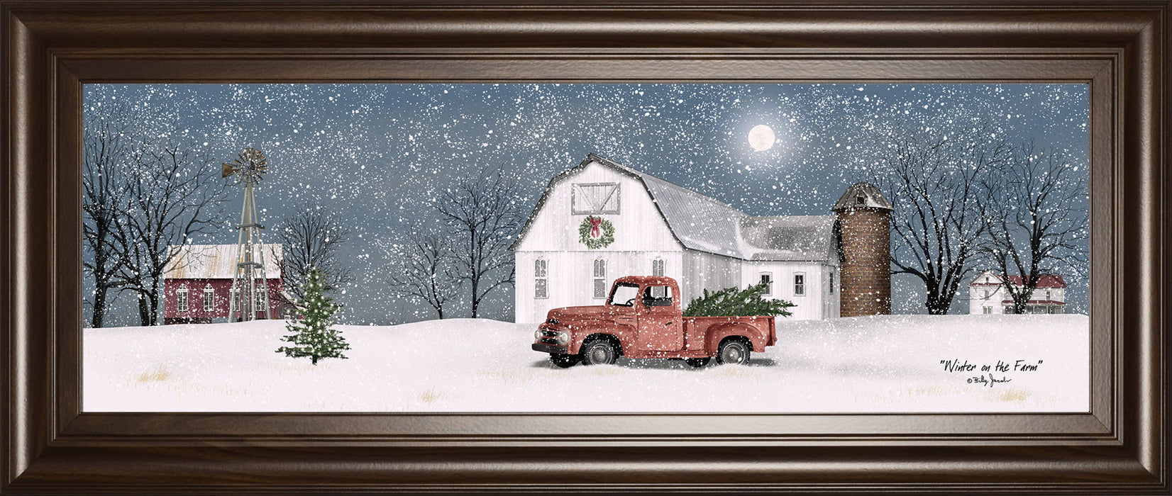 Winter On The Farm By Billy Jacobs - Dark Gray