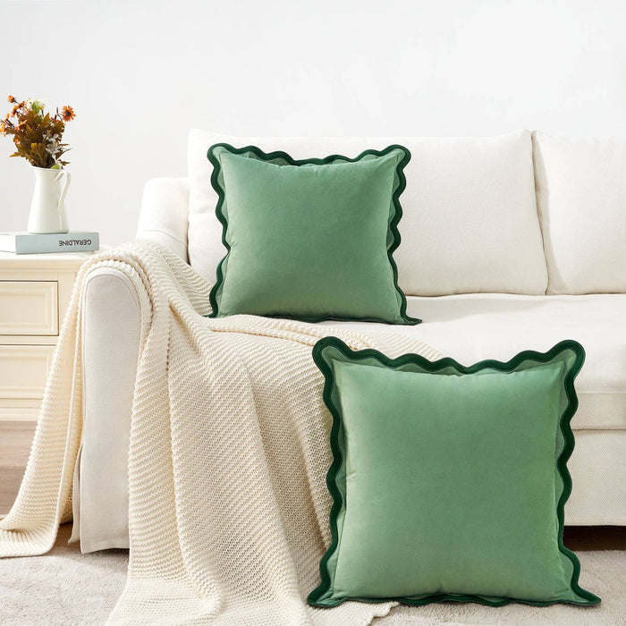 Maleku Pillow Covers (2-Pack) - Green/Light Green: 20x20 inch