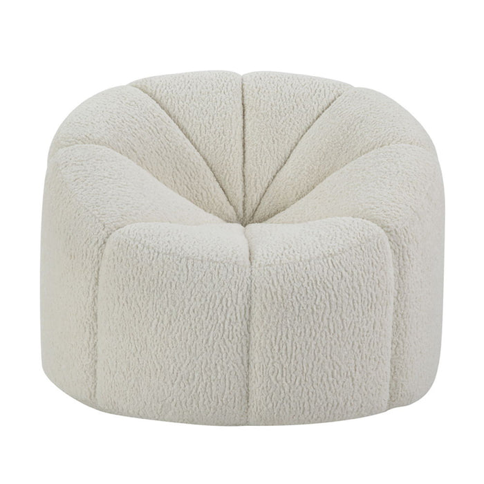 Osmash - Chair With Swivel - White Teddy Sherpa