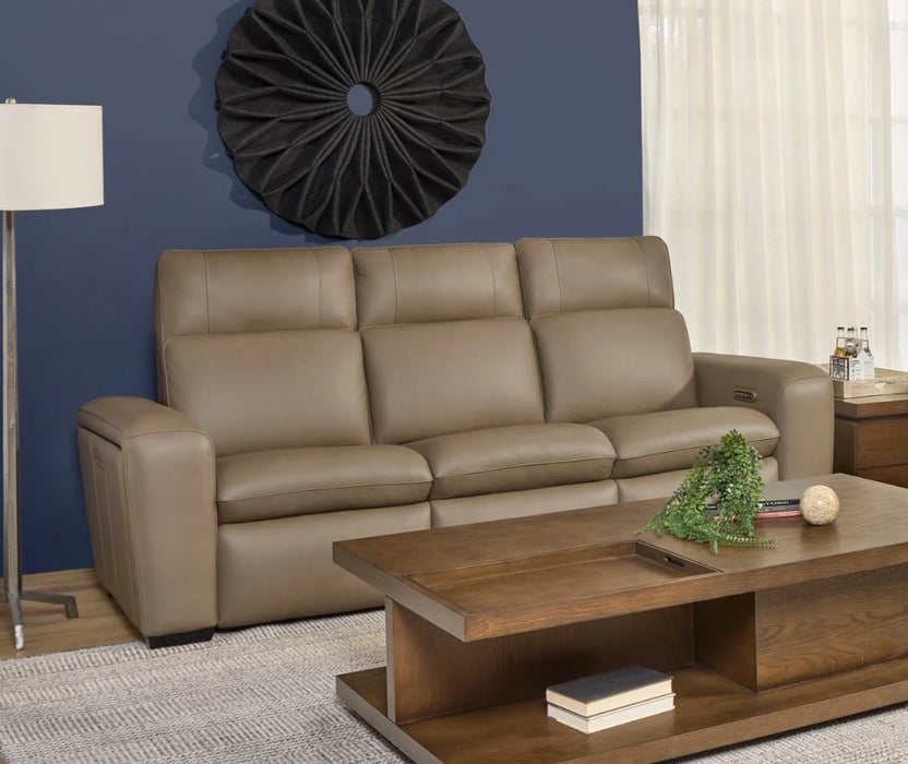 Sense Leather Power Reclining Sofa with Power Headrest, Lumbar & Pulse