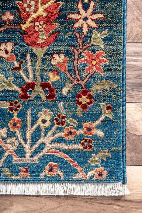 Dasilva Tribal Fringe Area Rug: Olive / Runner / 2' 6" x 8'