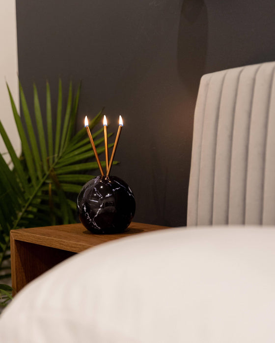 Neva Vase, Black Marble Candle Holder [x6 Vases]