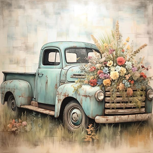 Petals And Pistons By Heidi Kuntz - Beige