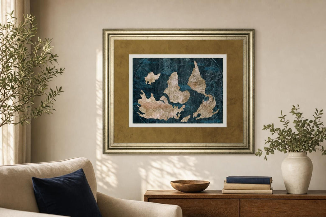 34x40 Industrial Map By CAD Designs - Blue