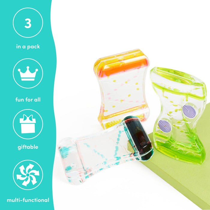 Liquid Anti Gravity Motion Timers - Pack of 3, Calming,