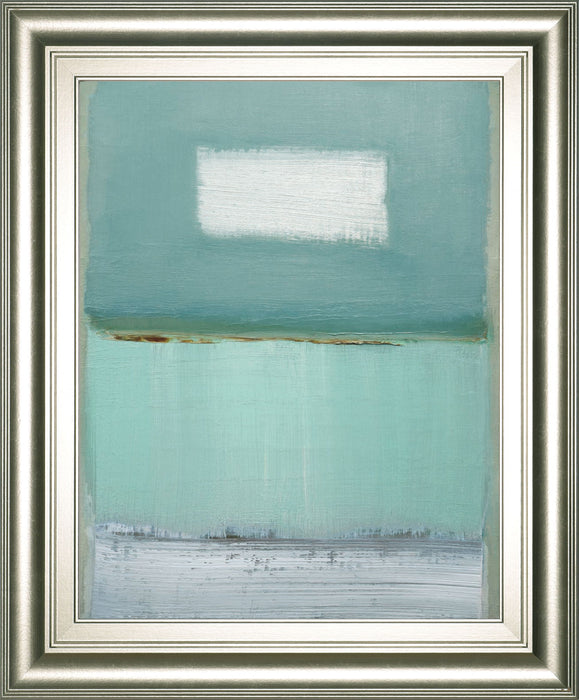 Azure 1 By Caroline - Framed Print Wall Art - Light Blue