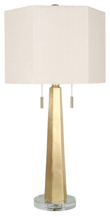 Gilded Spire - 28 X 14 - Resin Table Lamp (Set of 2) - Gold Leaf, Clear Crystal