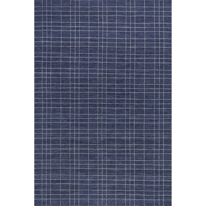 Charlie Plaid Wool Area Rug: Blue / Rectangle / 8' x 10'