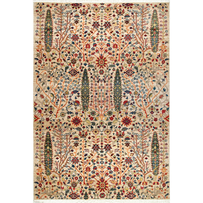 Dasilva Tribal Fringe Area Rug: Olive / Runner / 2' 6" x 8'