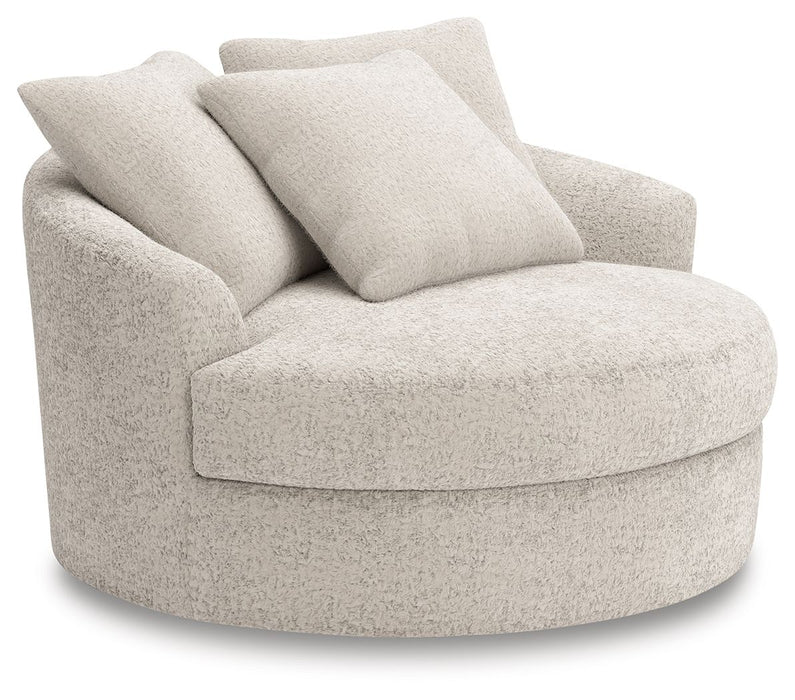 Cuddle Plush - Oversized Swivel Accent Chair - Arctic