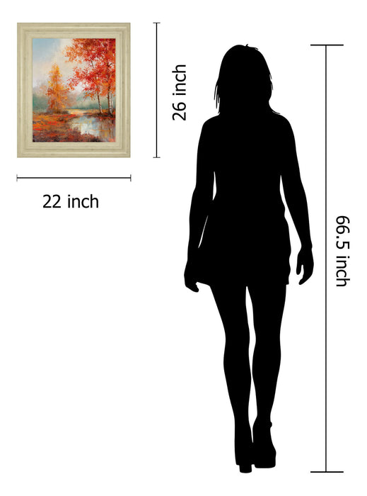 Autumns Grace I By T.C Chiu - Framed Print Wall Art - Orange