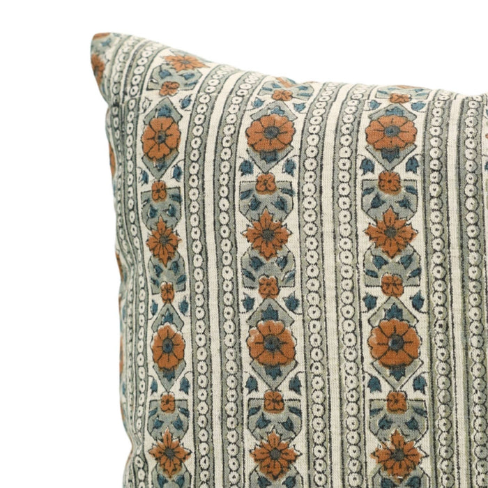 Home Decor Linen Blend Cushion Cover - Rakhi Flower: Linen Blend / One Side / 18X18