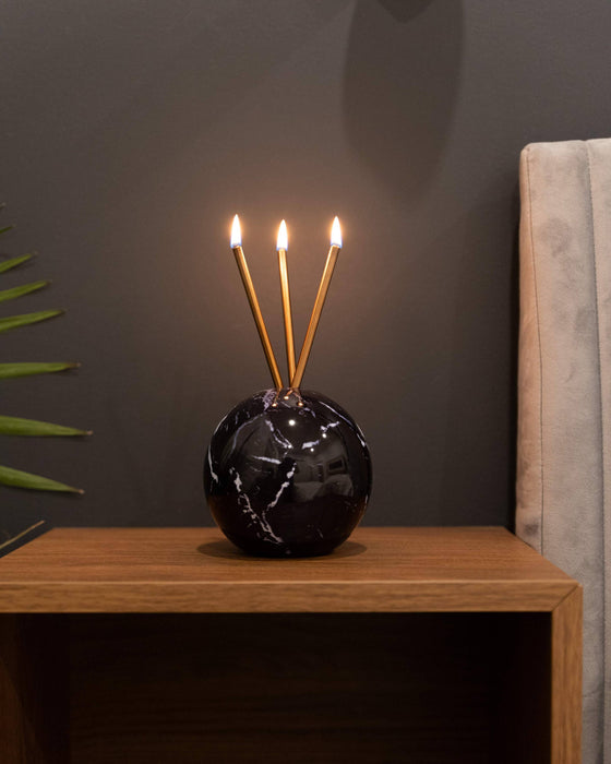 Neva Vase, Black Marble Candle Holder [x6 Vases]