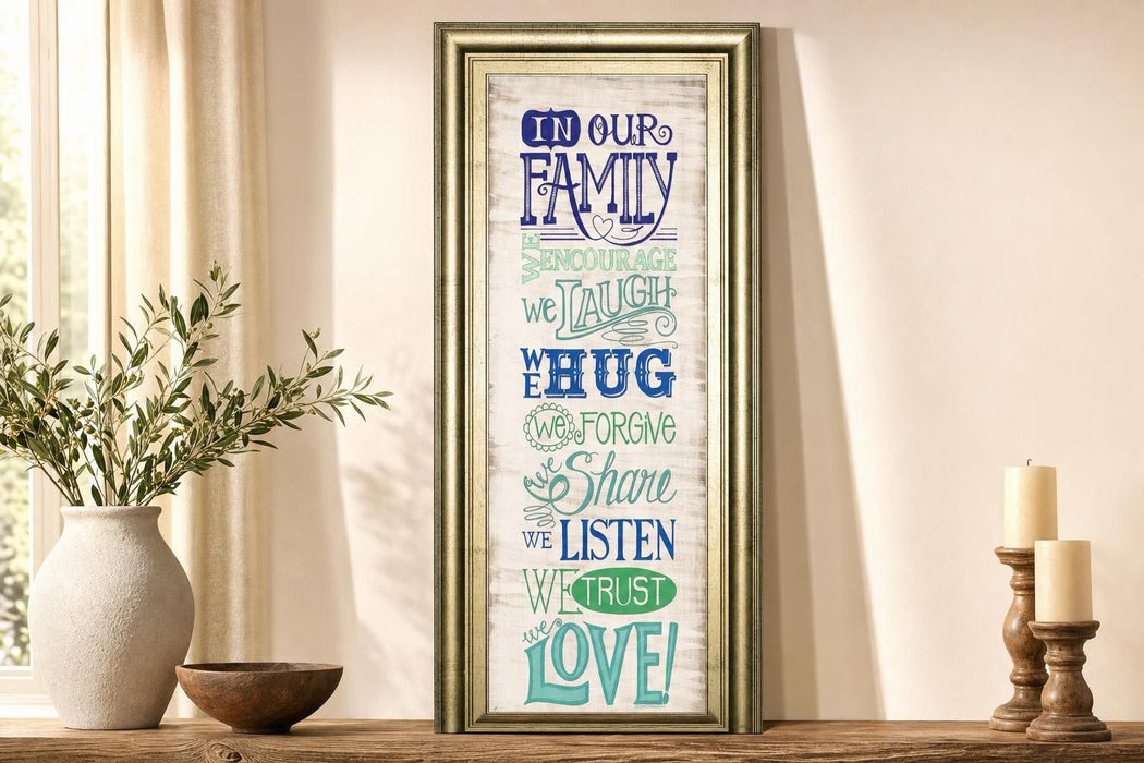 18x42 In Our Family By Deb Strain - Beige