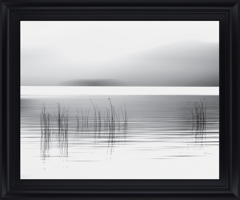 Whispering Reeds - 28" x 34" Framed Wall Art - Gray