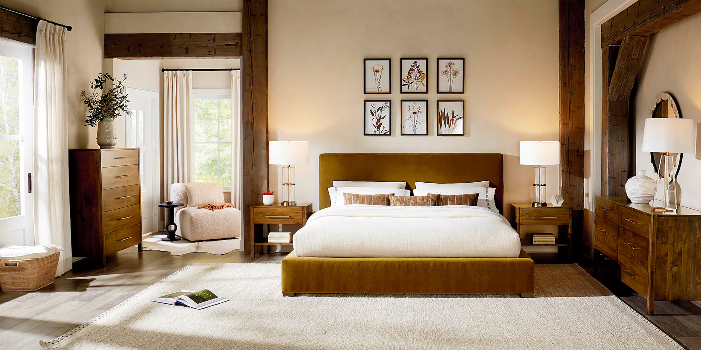 Eden Upholstered Platform Bed F: 4339-4, 6374-24