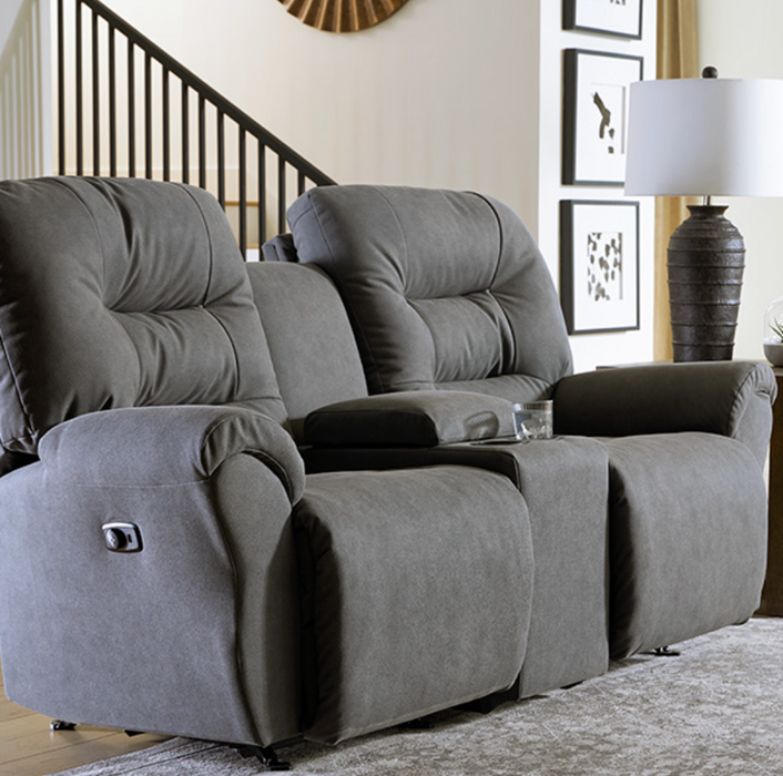 Unity Rocking Loveseat W/ Console F: 20732 Chambray