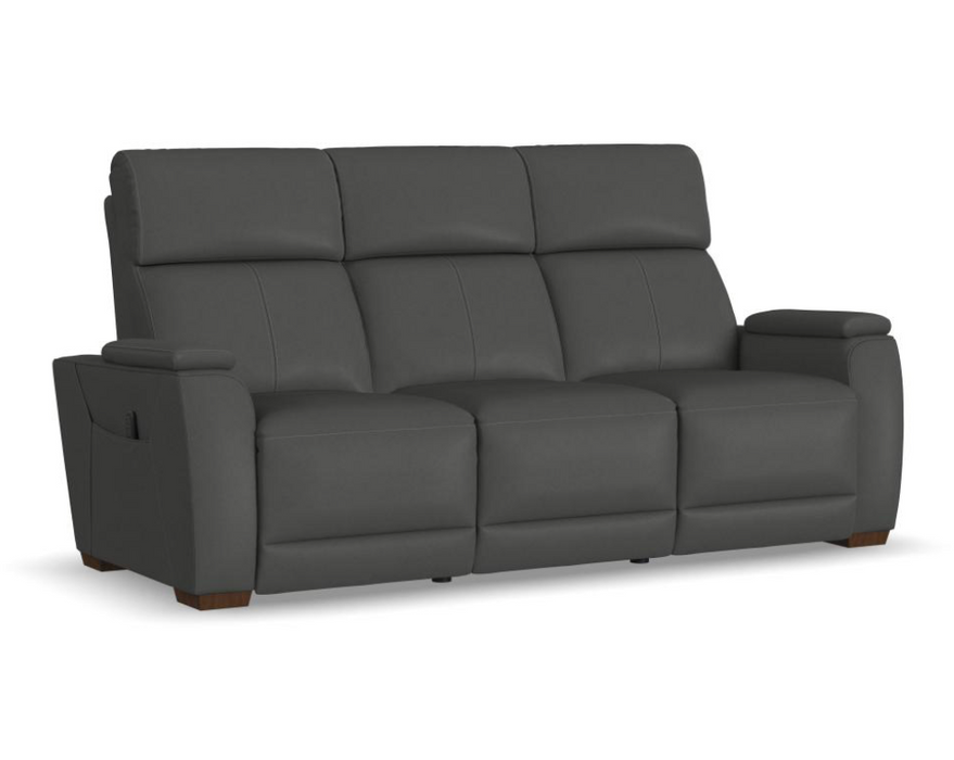 Vibe Fabric Power Reclining Sofa with Console, Power Headrest, Lumbar, Heat, Massage & Pulse - 1829-61P6-76302