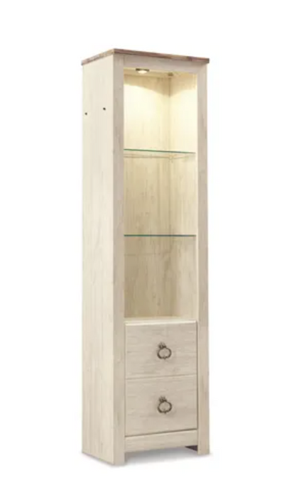 Willowton Whitewash Entertainment Center Pier